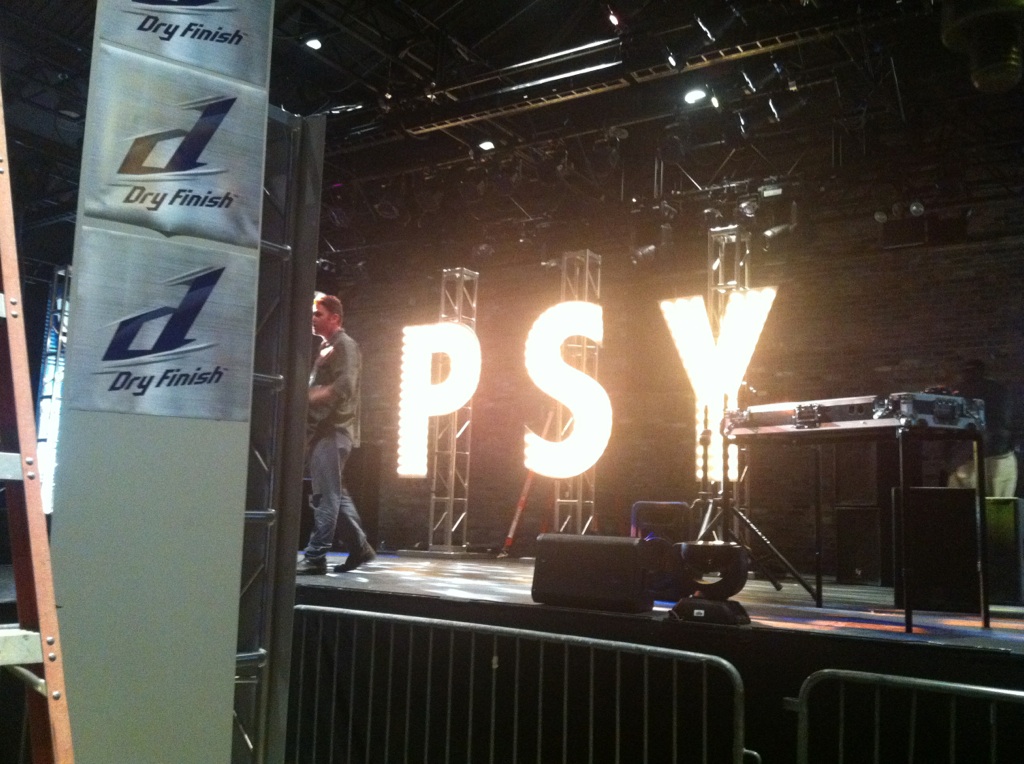 Light Array Signage for Beer Commercial featuring recording artist Psy