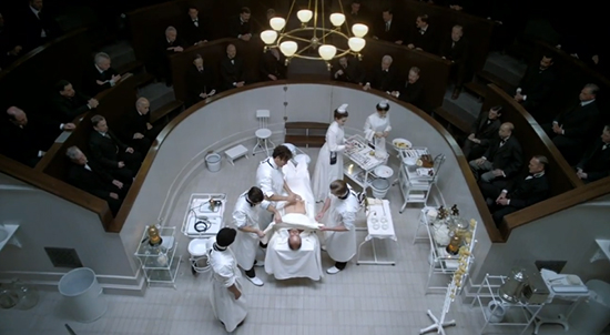 Overhead of Operating Theater for The Knick on Cinemax